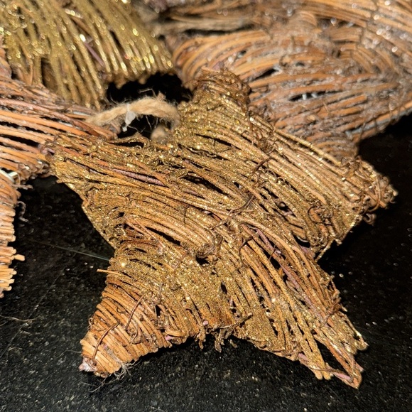 Christmas Holiday Rustic Frosted Twisted Twig Star Ornaments Set - Picture 6 of 12